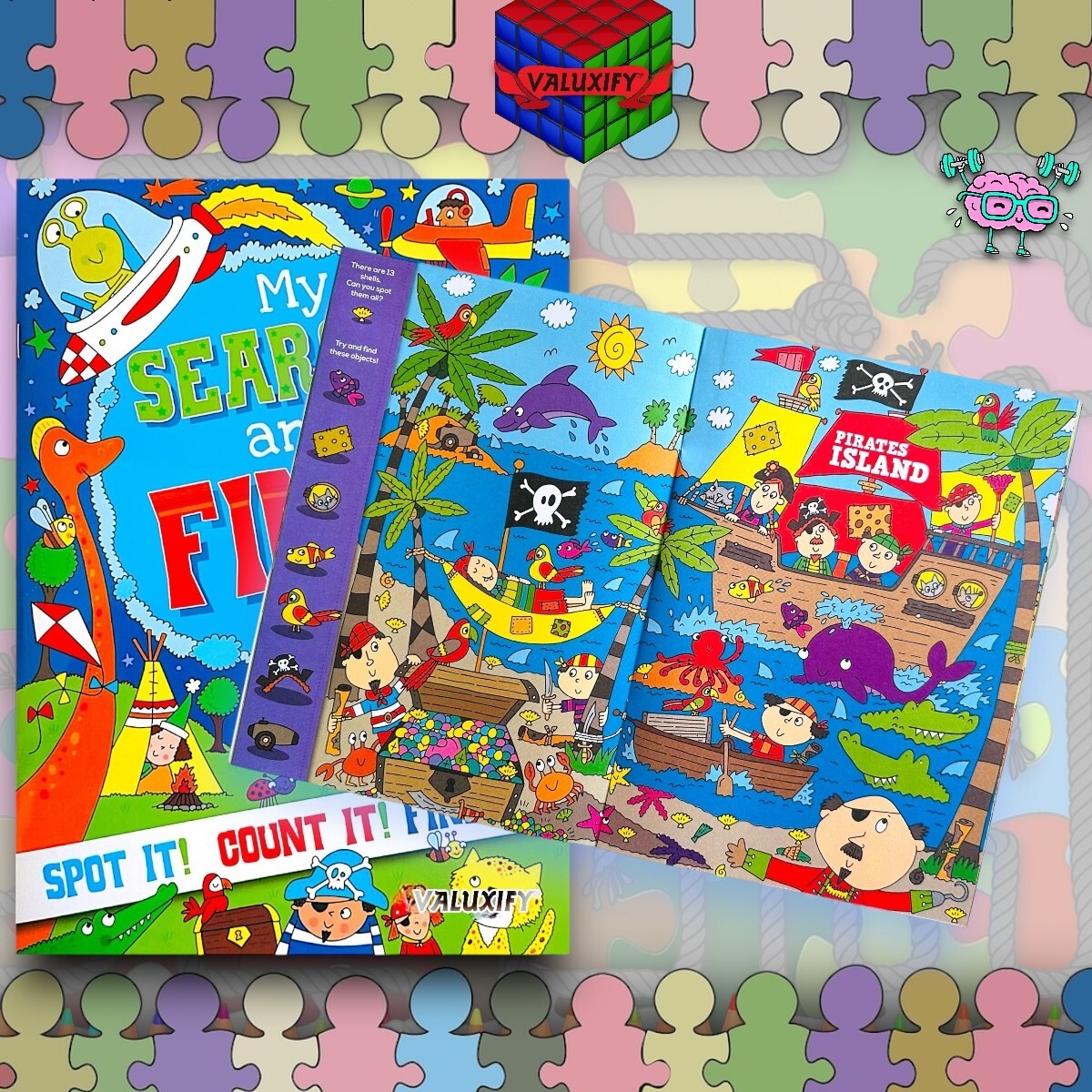 Search & Find  Kids Children Kids Activity Books My  Puzzles Fun 2 Books A4