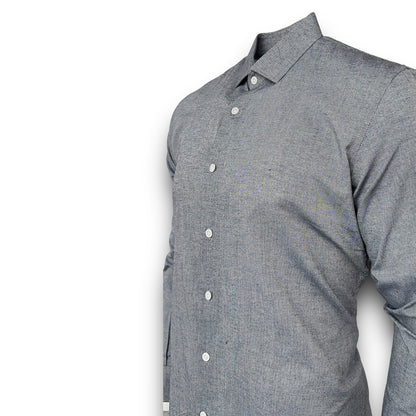 Men’s Slim Fit Shirt Long Sleeve Shirt Work Home Office Casual Formal Shirt