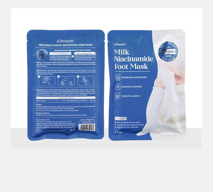 3x Milk Moisturising Niacinamide Foot Masks