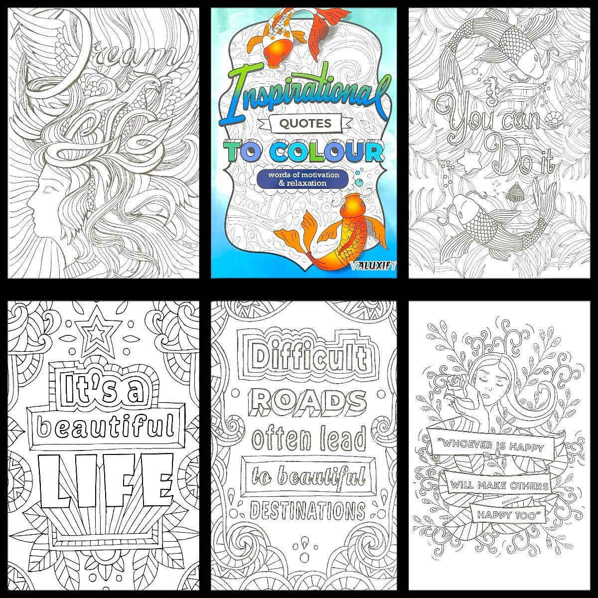 Adult & Teen Advanced Colouring Books – Stress Relief Art Therapy Patterns