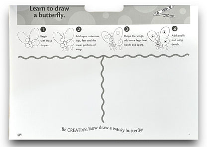 CRAYOLA Kids Activity Paint Artist PAD Learn to Draw COLOURING Sticker Drawing
