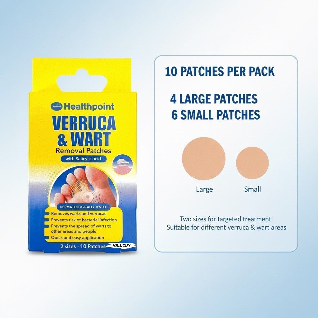 Healthpoint Verruca Infection & Wart Removal 10 x Patches with Salicylic Acid