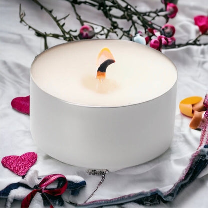 Opella 40 Unscented Tea Lights Candles 8 Hours Burn Time