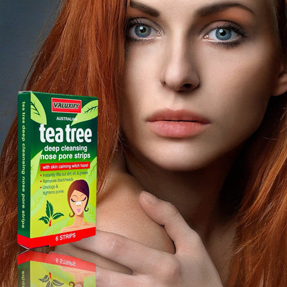 Nose Pore Strips Blackhead Removal Tea Tree Charcoal Deep Cleansing Unclog Pores