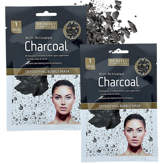 Beauty Formulas Activated Charcoal Face Mask Detoxifying Bubble Facial Mask