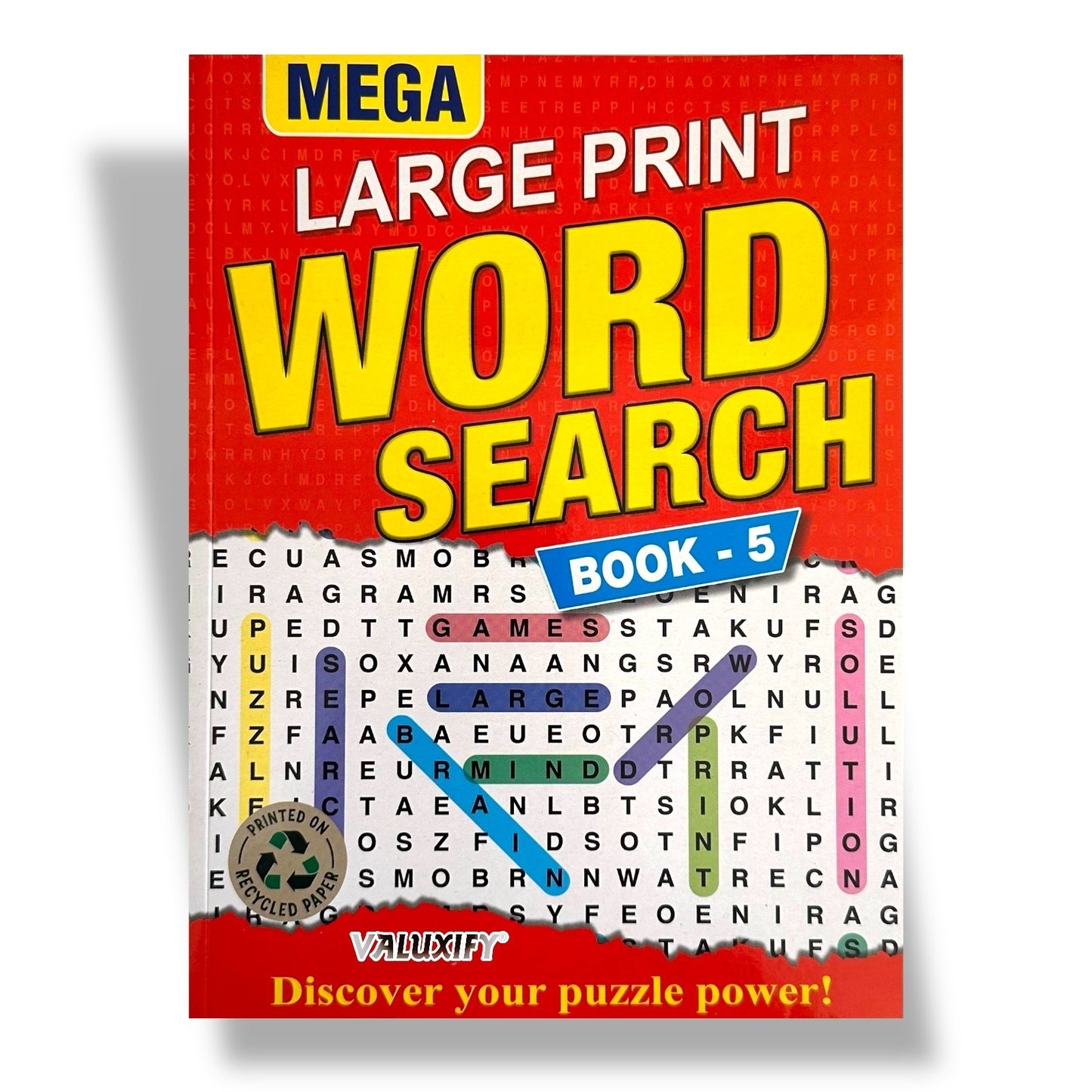 A4 Large Print Word Search Book Pack | 4 Books | 480 Puzzles | Adults Seniors