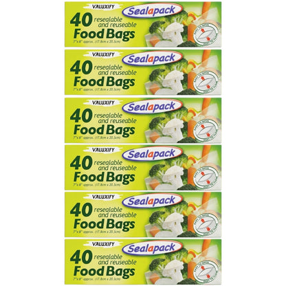 Resealable Food Bags Clear Reusable Storage Bags Freezer Sandwich Bags Strong
