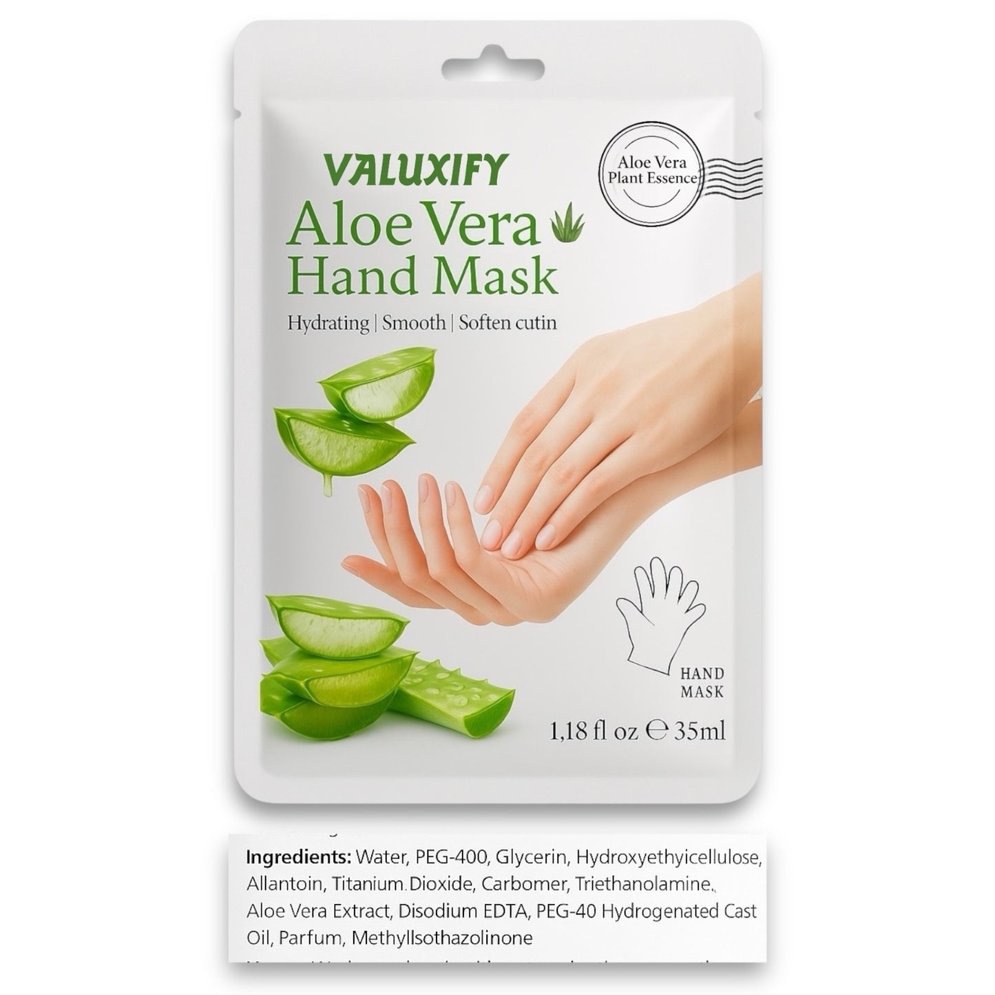 3x Aloe Vera Hand Mask Gloves