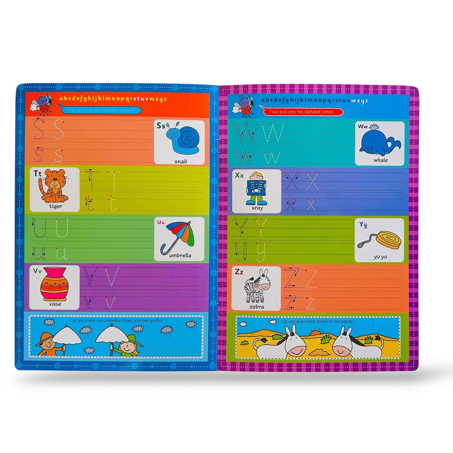 Kids Learning Books ABC Numbers Writing Reading Wipe Clean Pages Fast Shipping