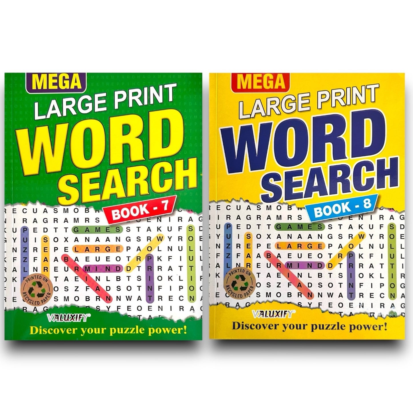 Mega Word Search Puzzle Books A4 | Large Print | 2 Book Set | 240 Puzzles