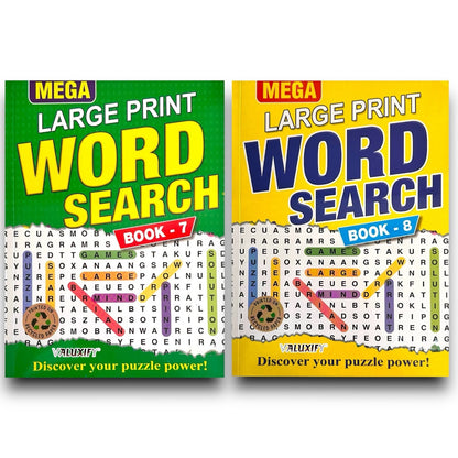 Mega Word Search Puzzle Books A4 | Large Print | 2 Book Set | 240 Puzzles