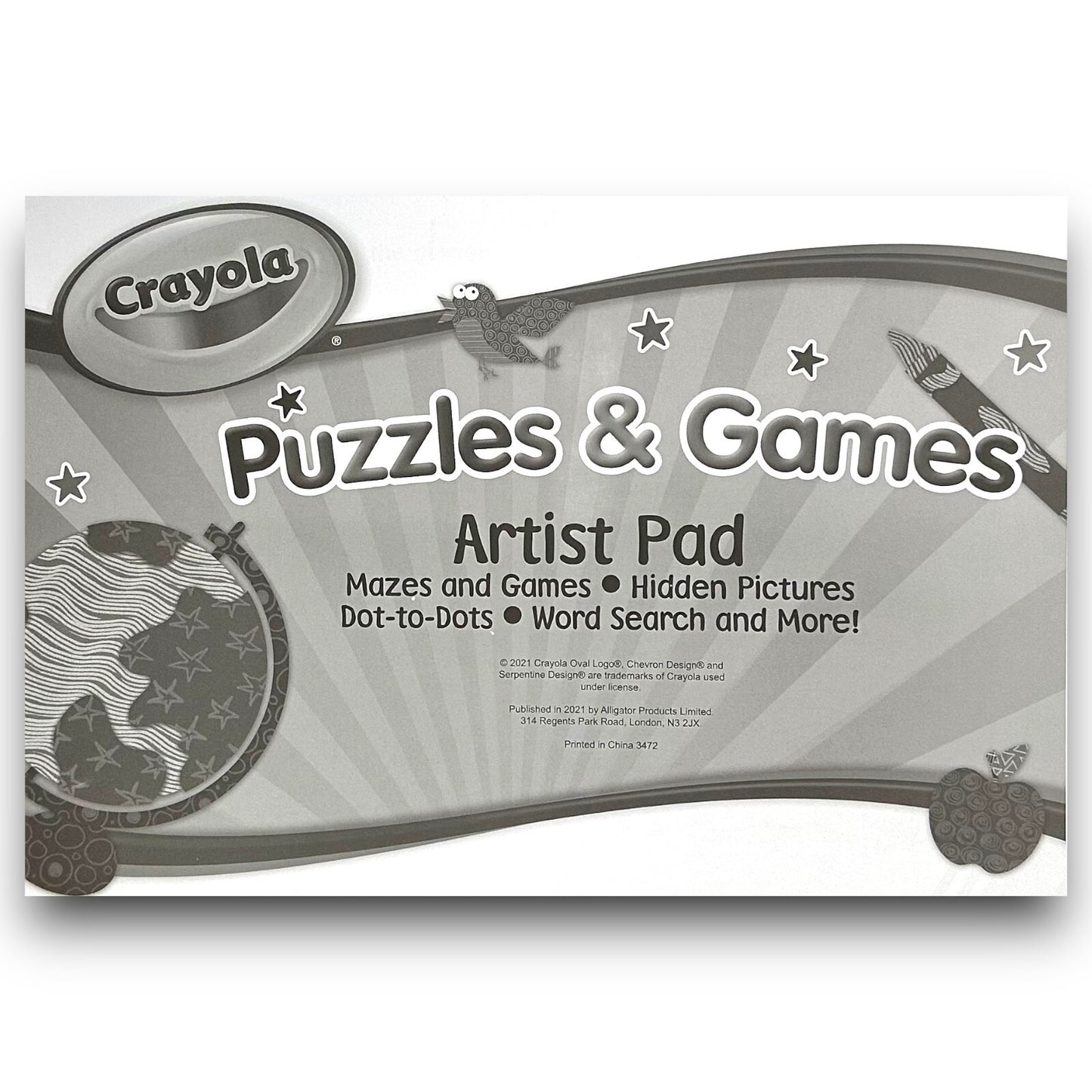 Crayola Artist Pad Puzzles Games & Stickers Colouring book Creative Set