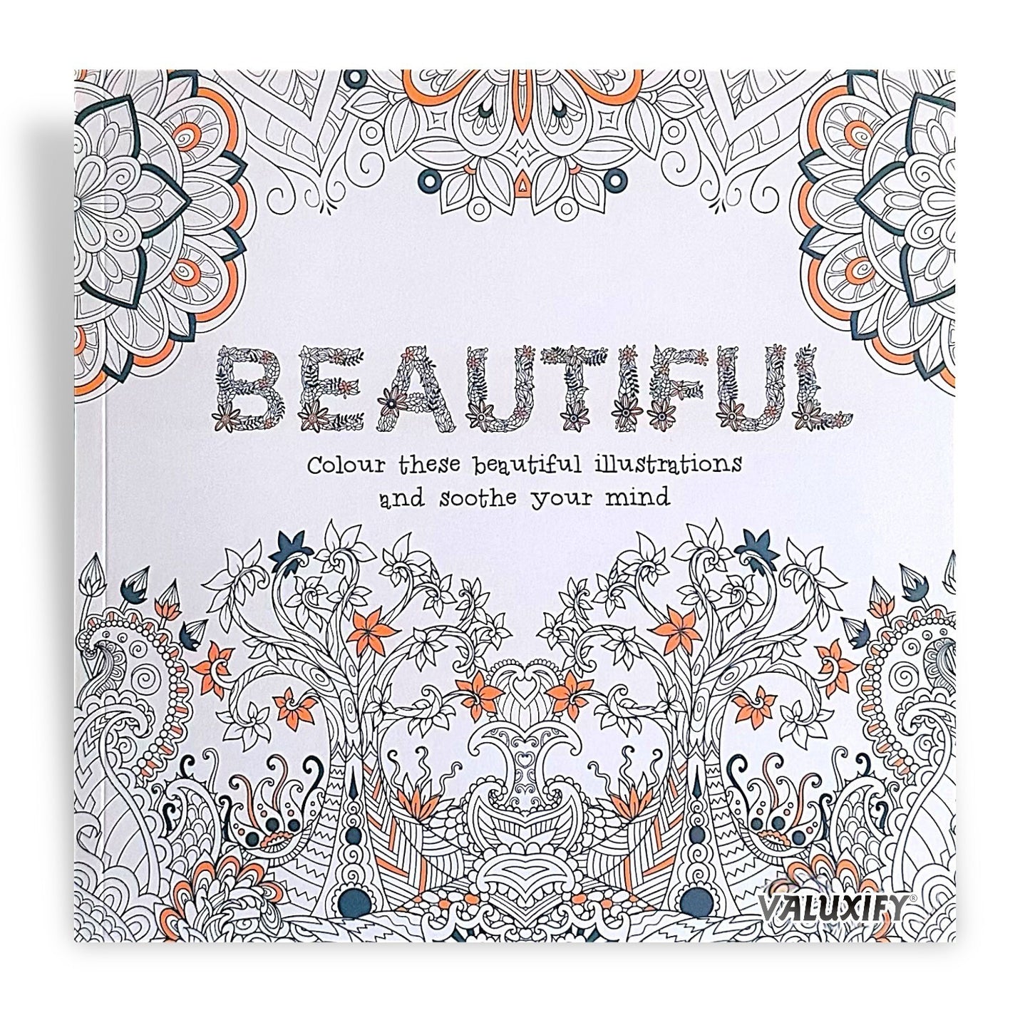 2x Adult Colouring Books Mindfulness Relax Your Mind Colour Therapy  20x20cm