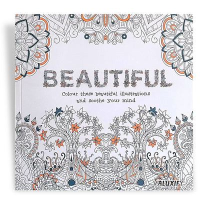 2x Adult Colouring Books Mindfulness Relax Your Mind Colour Therapy  20x20cm