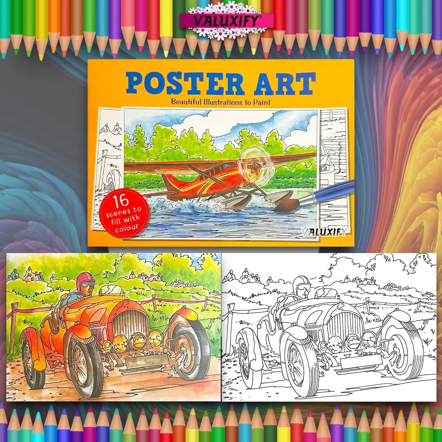 Adult & Teen Advanced Colouring Books – Stress Relief Art Therapy Patterns