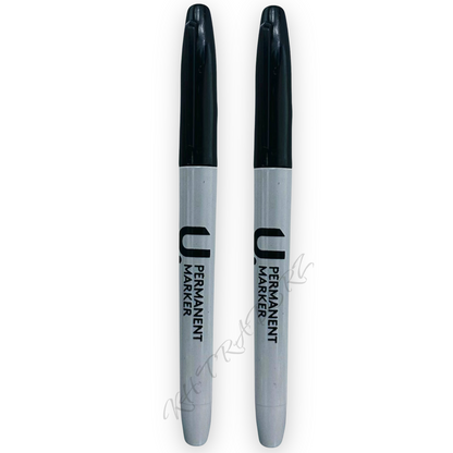Permanent Marker Pens Black - Bullet Tip - Work Office School Project Black 6pcs