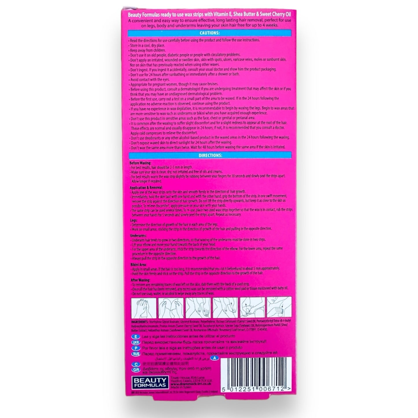 Wax Strips Leg Body Bikini Face Wax Strips Double sided Hair removal Strips