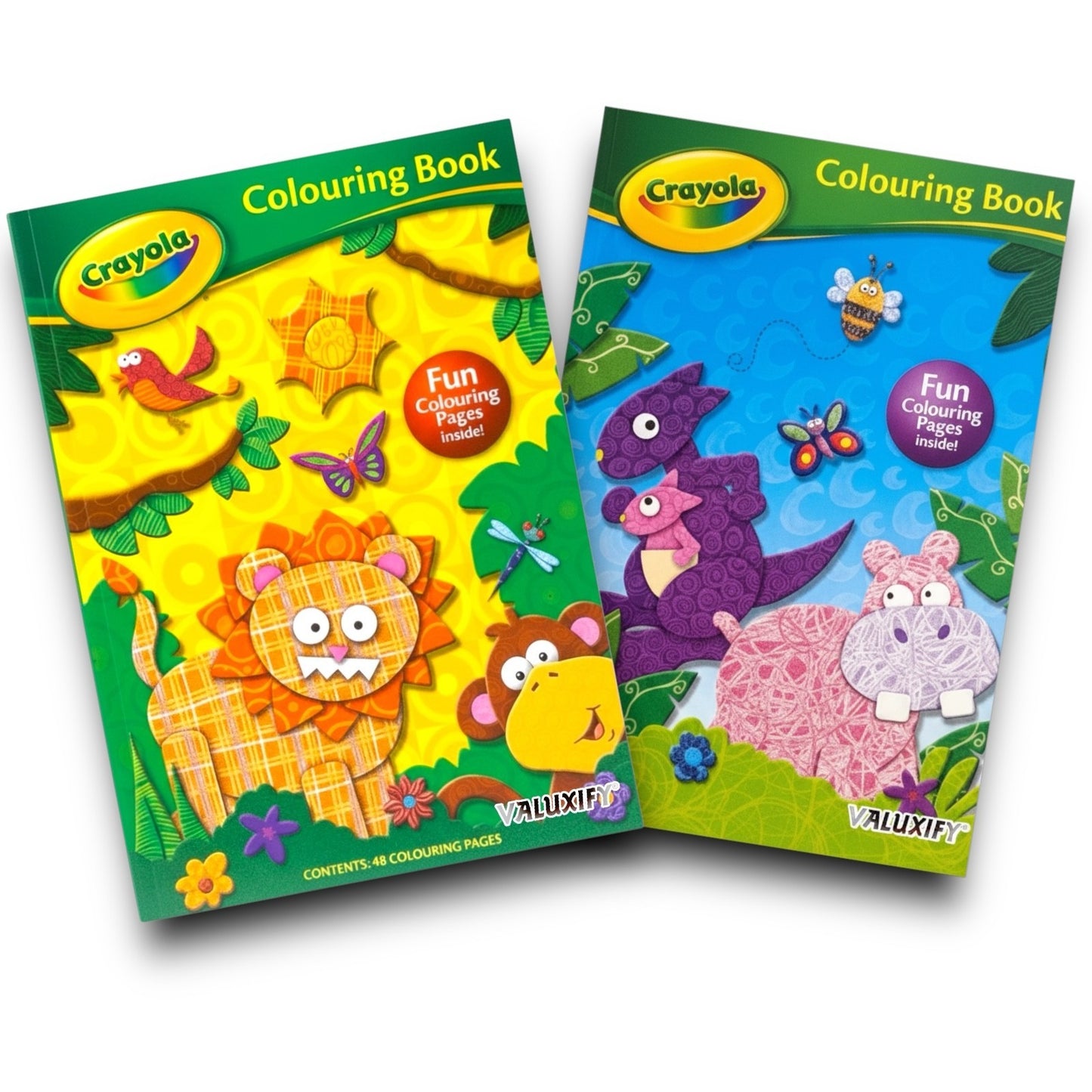 Crayola Kids Colouring Book Set | Jungle Adventure & In the Wild | A4 Animal