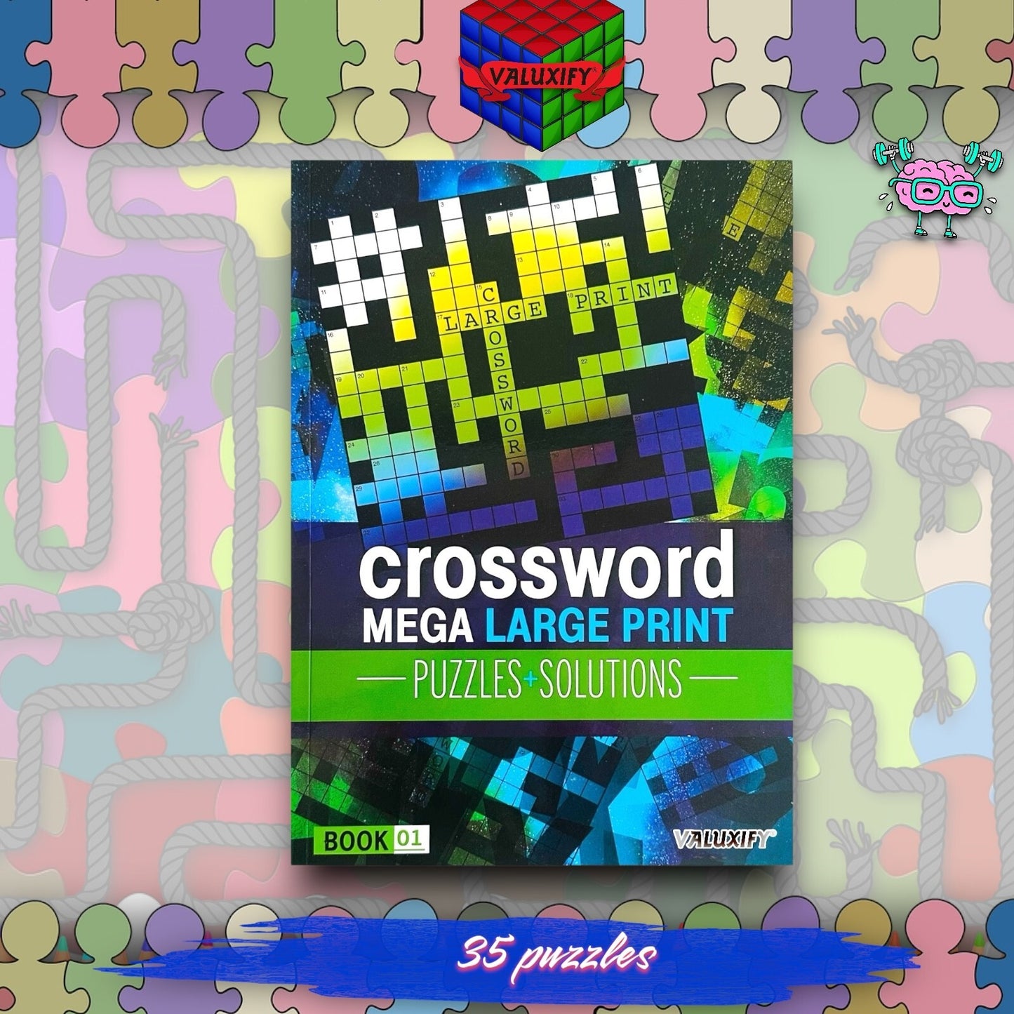 A4 Cross Word Search  Puzzle Mega Large Print  Books Quiz Puzzle Adult