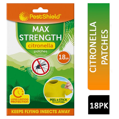 Mosquito Insect Repellent Citronella Patches Max Strength Outdoor 36 Pieces