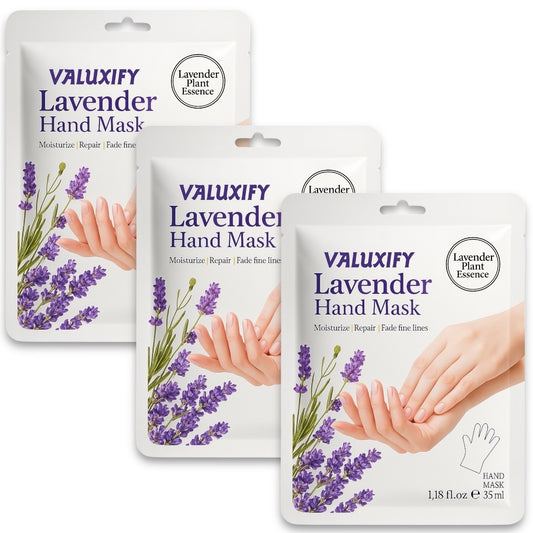lavender hand mask gloves 3 pack moisturising treatment soft smooth cracked skin
