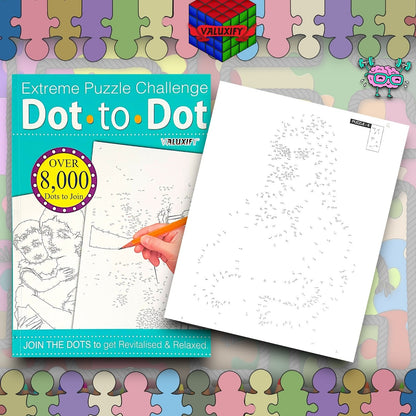 EXTREME DOT TO DOT PUZZLES BOOKS for adults CHALLENGING PUZZLES book Dot to Dot