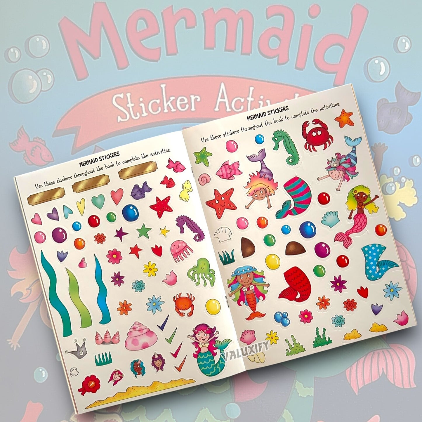 KIDS STICKER COLOURING BOOKS ACTIVITY BALLERINA UNICORN PIRATE OVER 50 STICKER