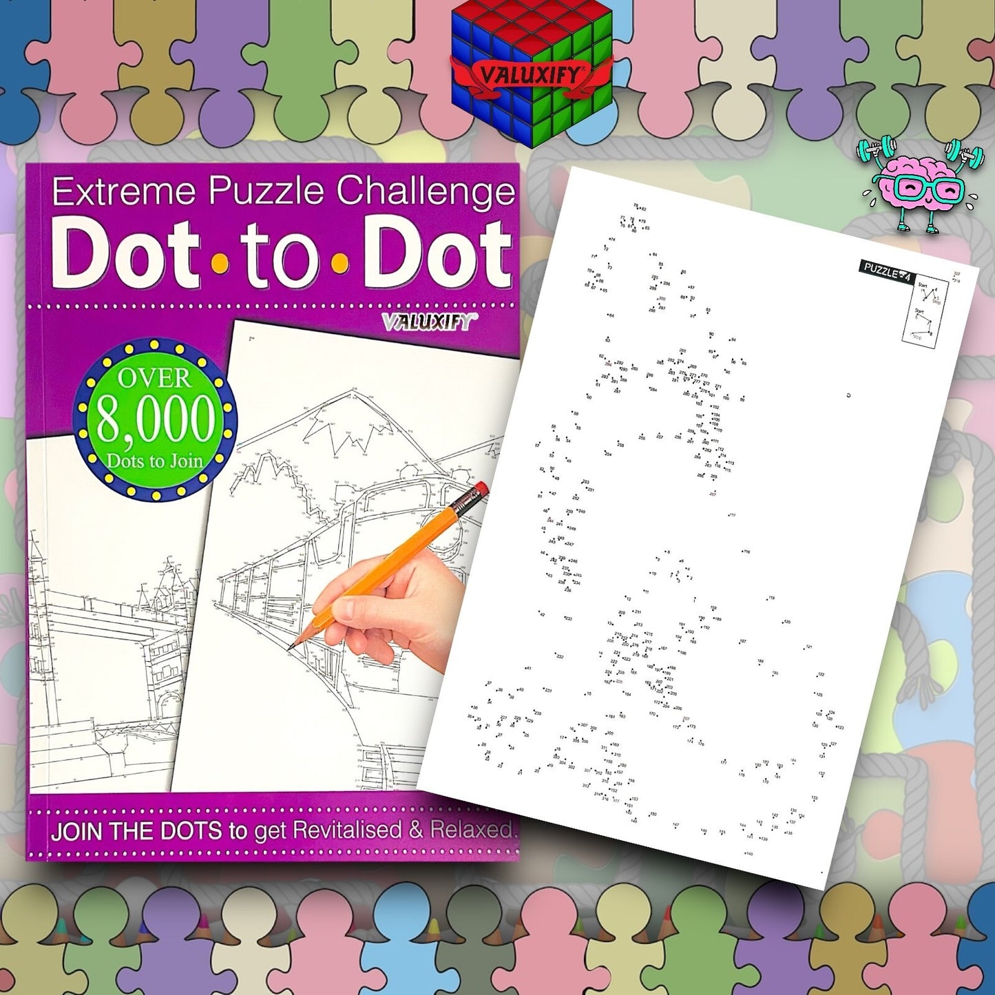 EXTREME DOT TO DOT PUZZLES BOOKS for adults CHALLENGING PUZZLES books Dot to Dot