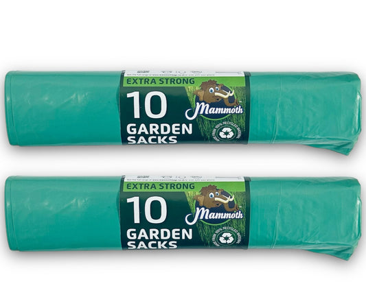 20 GARDEN WASTE SACKS STRONG LARGE HEAVY DUTY GREEN  RUBBISH BIN BAGS 80L