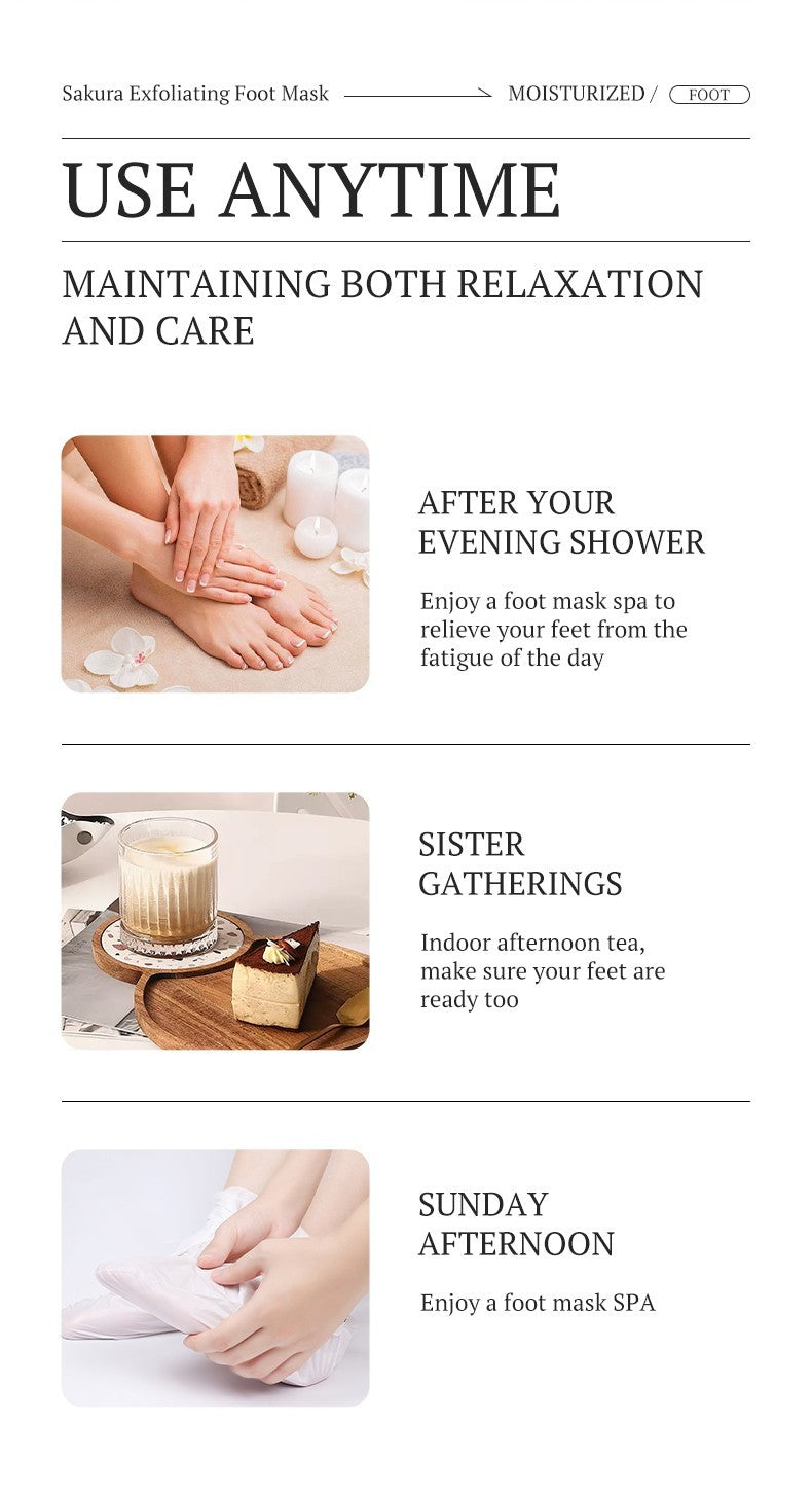 Foot Mask Moisturising Repair Hydrating Foot Peel Dry Cracked Heels Soft Smooth