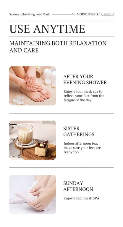 Foot Mask Moisturising Repair Hydrating Foot Peel Dry Cracked Heels Soft Smooth