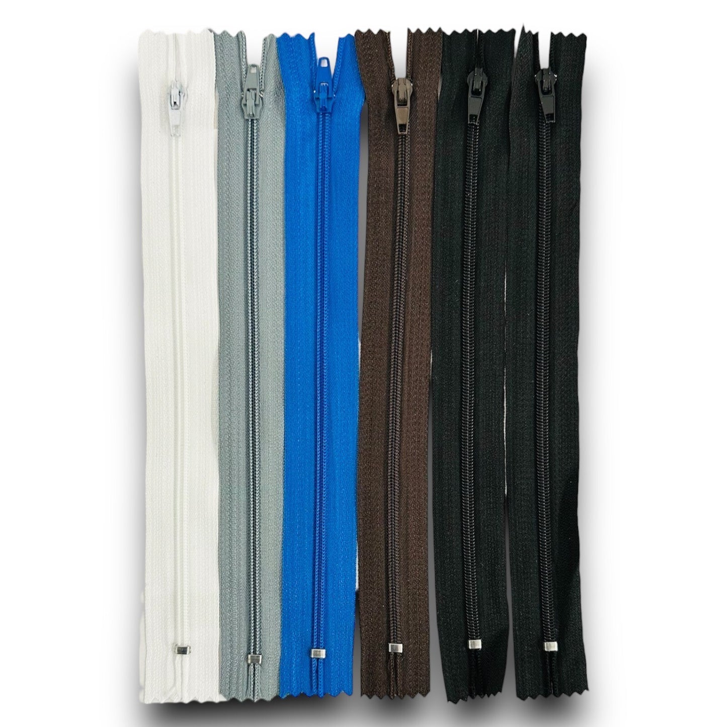 16 | Nylon Zips Lines  Sewing Zipper Assorted Colours Close End 18 CM Long