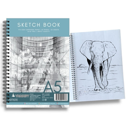 2  A5 Artist Sketch Book Artist Drawing Doodling Sketching Book Art Craft Spiral