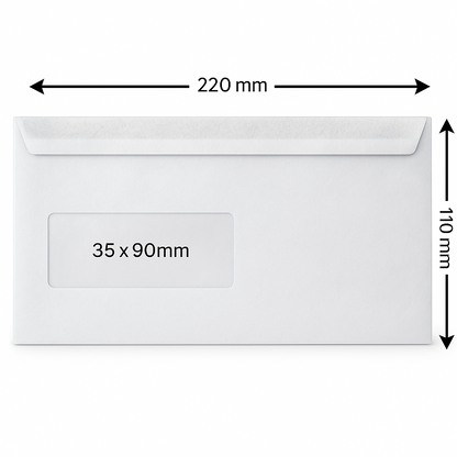 DL C6 Envelopes Peel and Seal White Manila Office Stationery Mailing Supplies