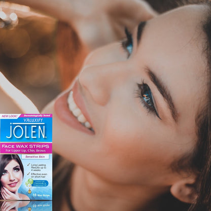 Jolen Face Facial Wax Strips Sensitive Skin Waxing Strips Face Wax Hair Removal