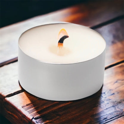 Opella 40 Unscented Tea Lights Candles 8 Hours Burn Time