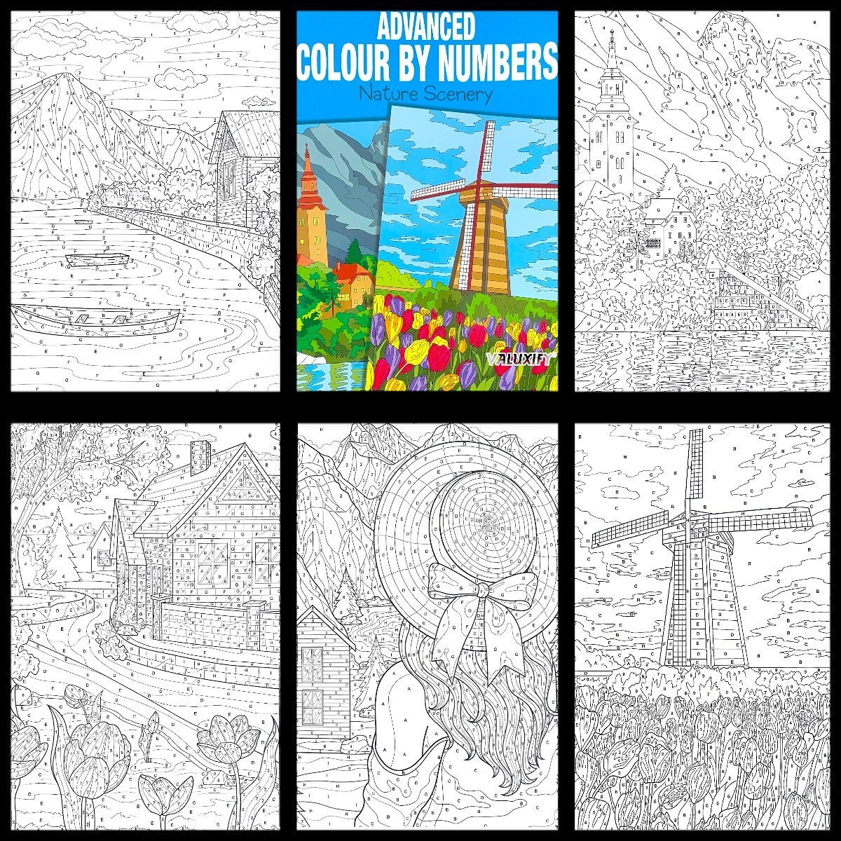 Adult & Teen Advanced Colouring Books – Stress Relief Art Therapy Patterns