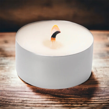 Opella 40 Unscented Tea Lights Candles 8 Hours Burn Time