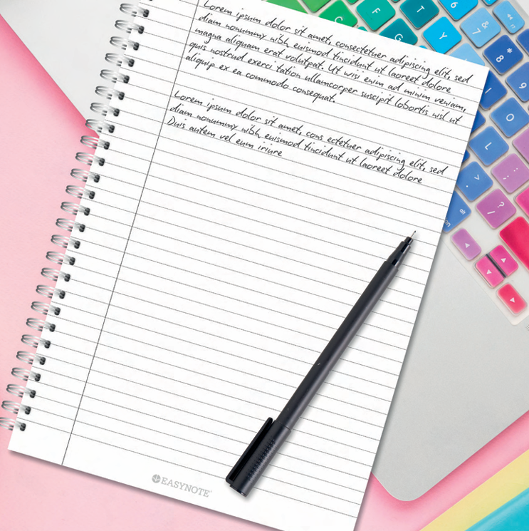 A4 Premium Spiral Notebook Note Pad Notes 180 Lined pages 80gsm Paper Easynote