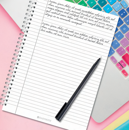 A4 Premium Spiral Notebook Note Pad Notes 180 Lined pages 80gsm Paper Easynote