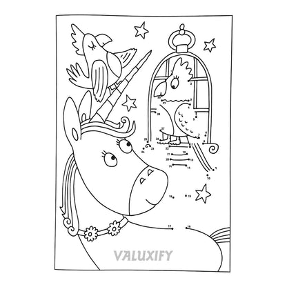 2 | Dot to Dot | Kids Colouring Books | Mermaid Unicorns | Puzzle Activity A4