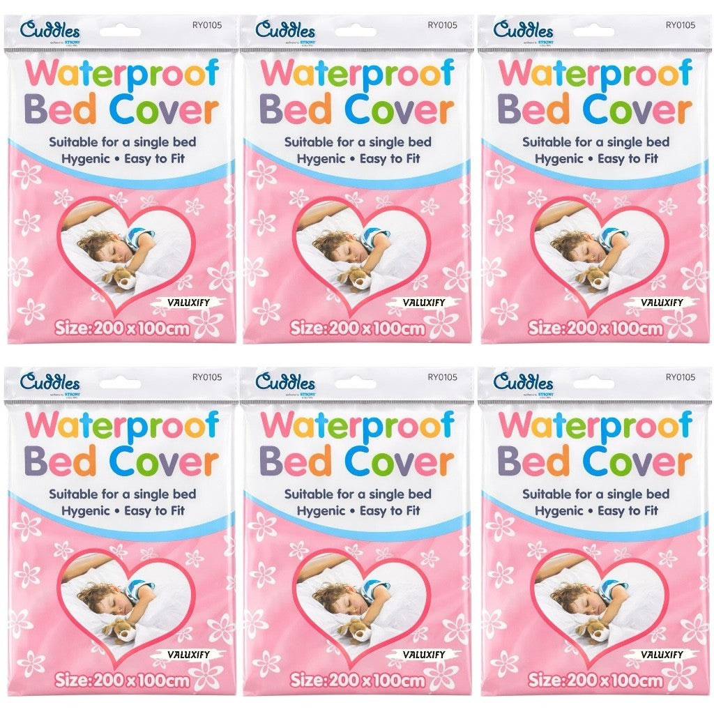 KIDS WATERPROOF SINGLE BED COVER SHEET BABY COT BED WHITE MATTRESS PROTECTOR