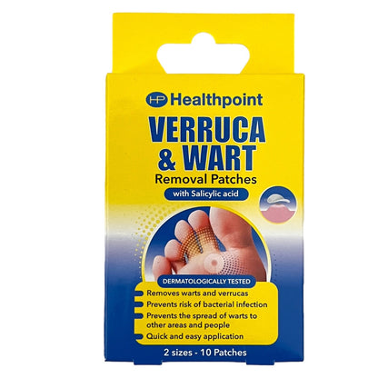 Verruca Wart Remover Patches Salicylic Acid Treatment – 20 Patches (2 x 10)