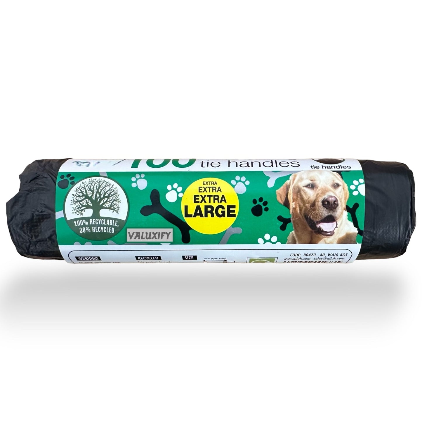 200 Large Tie Handle Doggy Bags - Extra Value Waste Bags for Dogs  Poop Poo