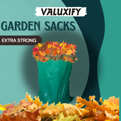 30 GARDEN WASTE SACKS BAGS STRONG LARGE HEAVY DUTY GREEN  RUBBISH BIN BAGS 80L