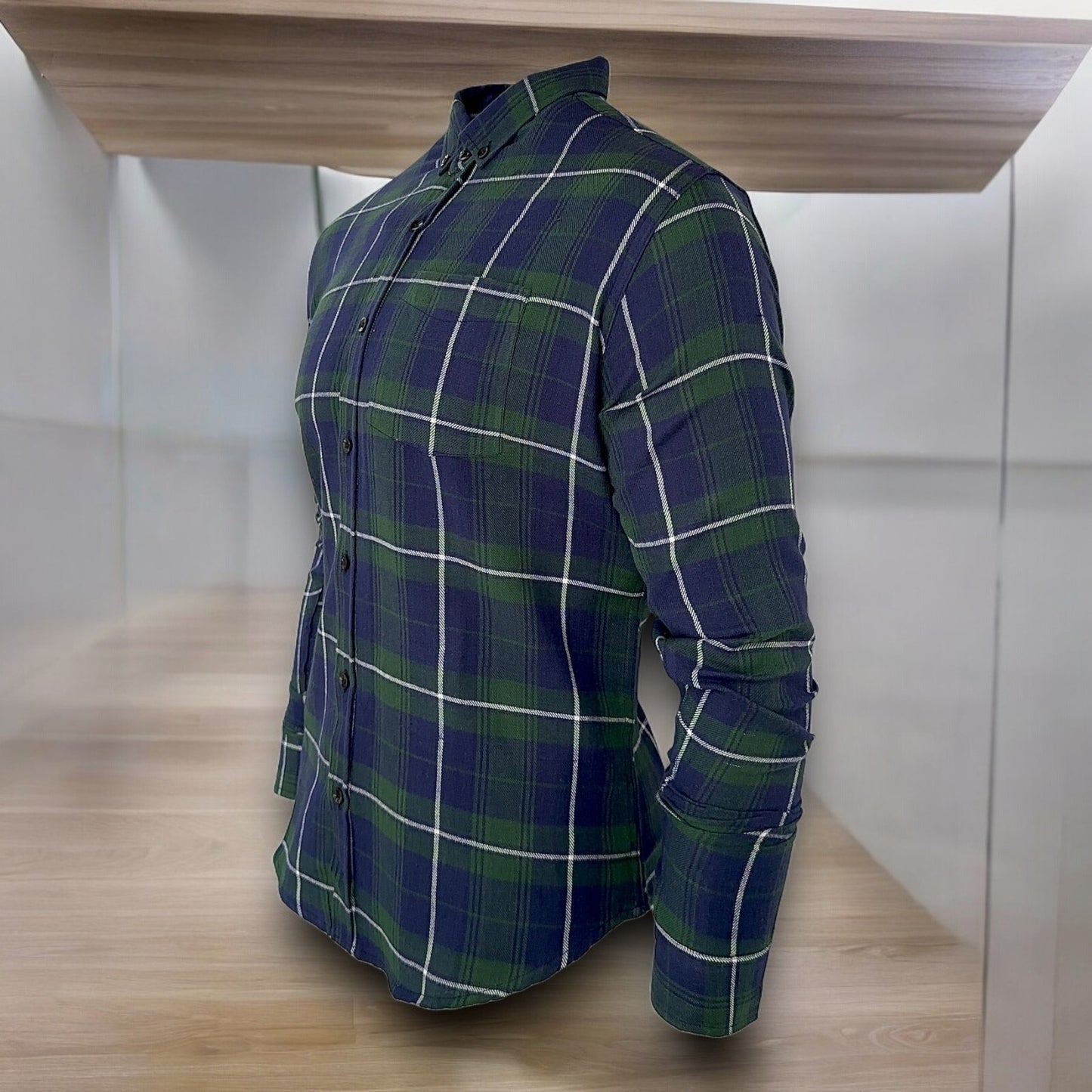 Mens Shirt Check Long Sleeve Regular Fit Men's Shirt Work Casual Formal  Shirt M