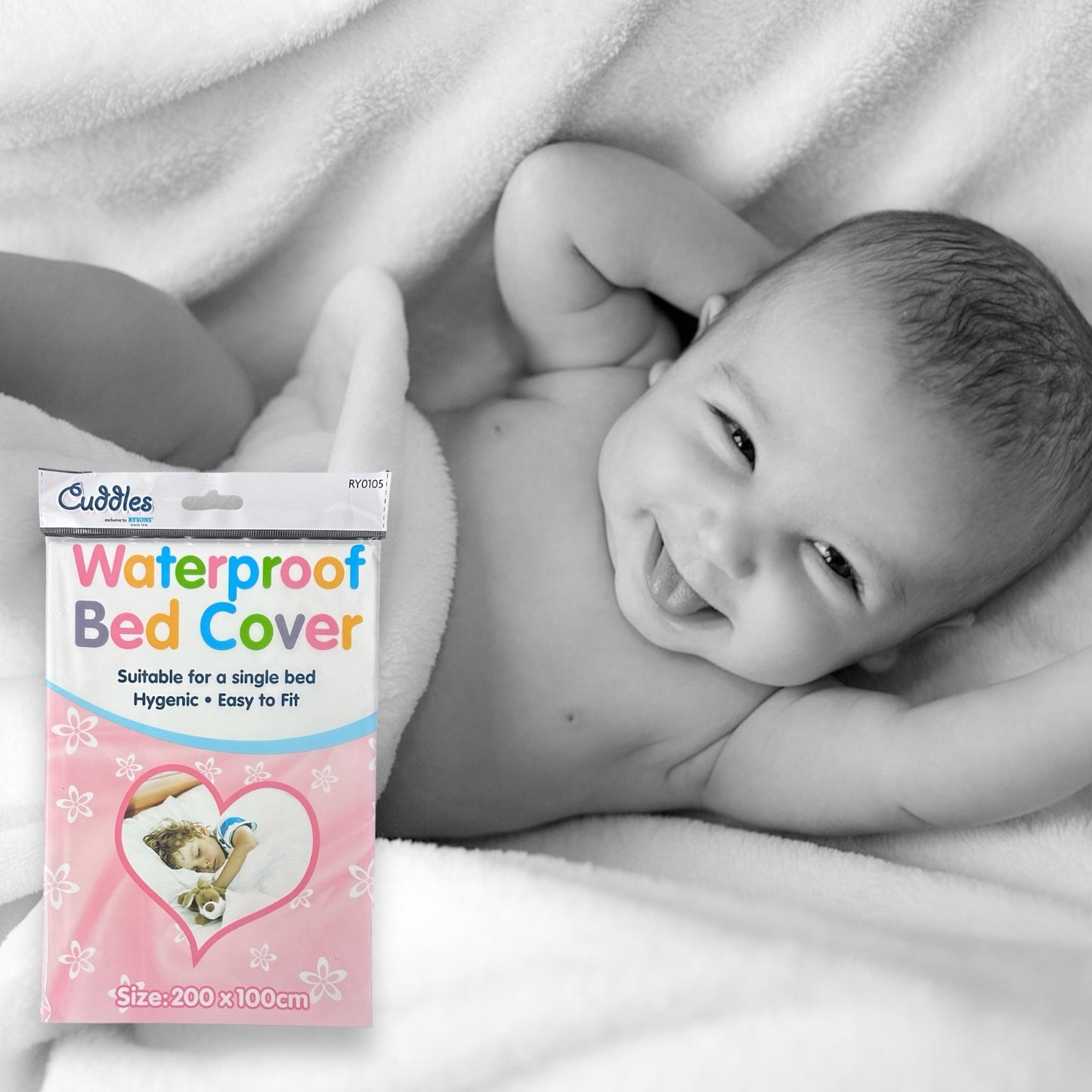 WATERPROOF CHILD BED SHEET COVER SINGLE MATTRESS PROTECTOR PLASTIC KID WETTING