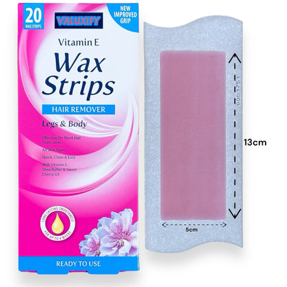 Wax Strips Waxing Leg and Body Bikini Vitamin E Wax Strips 1-100 wax Strips