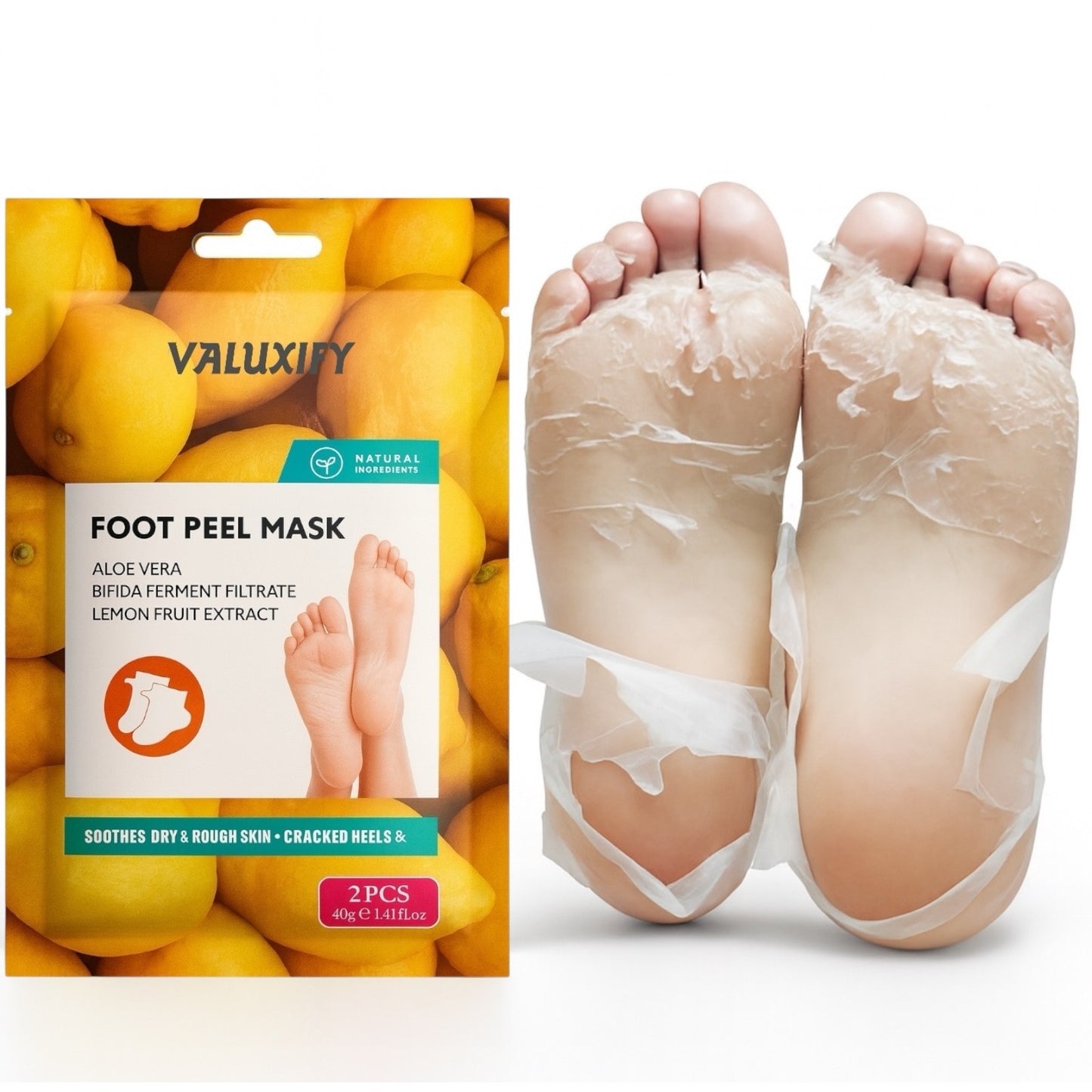 2 Exfoliating Lemon Foot Peel Masks