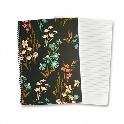 Spiral Notebook Lined Writing Pad 72 Pages Polypropylene Cover School 20x28cm